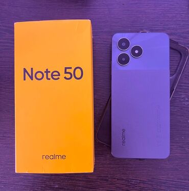 телефон токтогул: Realme Note 50, Новый, 128 ГБ, цвет - Синий, 2 SIM