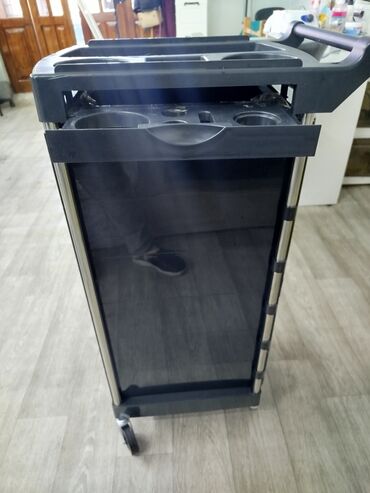 готовый бизнес аренда: Парикмахерская тележка-органайзер на колесах - Цвет: черный