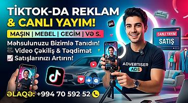 eğlence iş ilanları: Xidmət: TikTok-da reklam və canlı yayım - Məhsul və xidmətlərinizi — 1