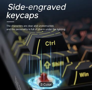 Klaviaturalar: NACODEX-Ajazz mexaniki klaviatura – kompakt ölçülü, RGB işıqlandırmalı — 9