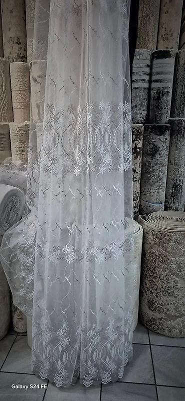 Zavese i draperije: Zavese od tila sa bogatim vezom – više dezena - Materijal: proziran — 43