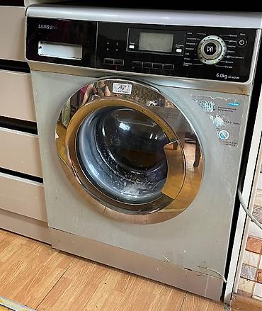 Elektronika: Samsung önyükləməli paltaryuyan maşın - Tutum: 6 kq - Rəng: gümüşü — 1