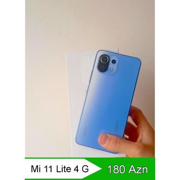 iphone 11 pro max ekran qiymeti: Xiaomi Mi 11 Lite, 256 GB, rəng - Göy, 
 Sensor, Barmaq izi, Face ID