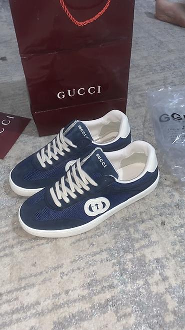 Мужские кроссовки, 42, Gucci, Новый, цвет - Синий
