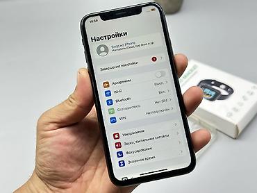 Уюлдук телефондор жана аксессуарлар: IPhone X, Колдонулган, 64 ГБ, Кара, Каптама, 90 % — 4