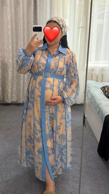 костюм для танцев живота: Повседневное платье, Лето, Длинная модель, Платье-рубашка, L — 1