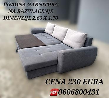 Ugaone garniture: Ugaona garnitura na razvlačenje - Dimenzije: 2.60 x 1.70 m - Siva — 7