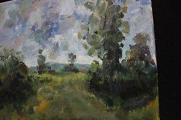 stilsko: SLIKA PEJZAŽ, IMPRESIONIZAM, ULJE NA PLATNU, 40 X 30 | Slika sa — 5