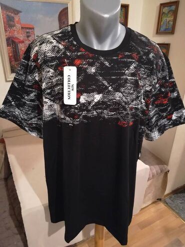 Majice: Majica na kratke rukave, 5XL (EU 62), bоја - Crna, Pamuk