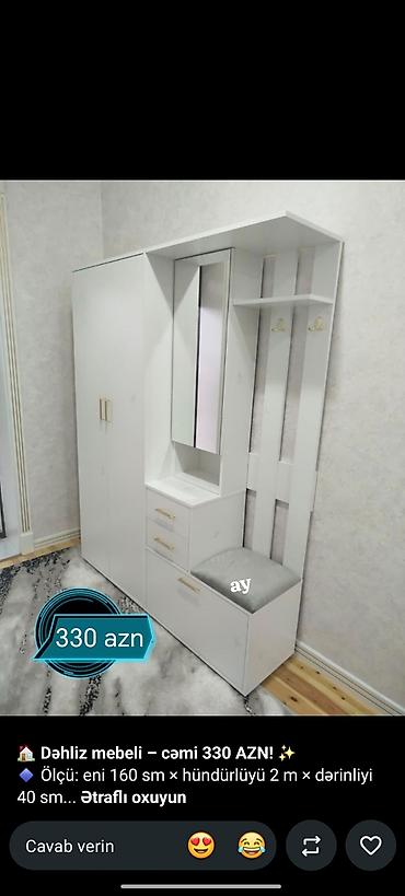 Dəhliz mebeli – çoxfunksiyalı giriş sistemi • Rəng: ağ • Ölçü: eni