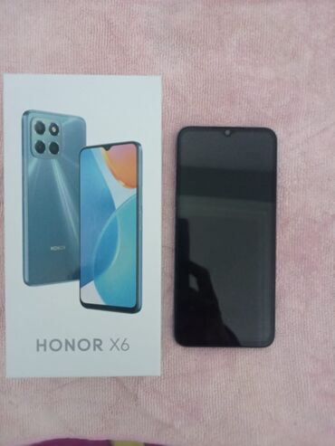 ishlenmish telefonlar: Honor X6, 64 ГБ, цвет - Синий, Сенсорный, Отпечаток пальца