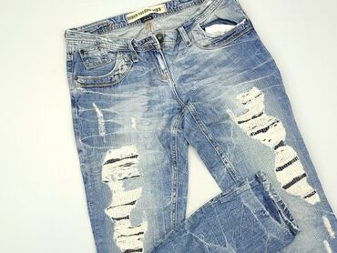 dżinsowe spódnico spodnie: Jeansy, River Island, S, stan - Bardzo dobry