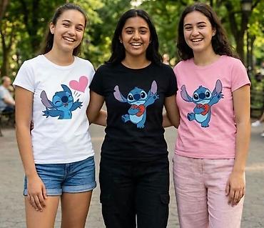 ecco gleznjace: Stitch bodi majice,pamuk/ likra sa elastinom Boje crnabela,pink — 1