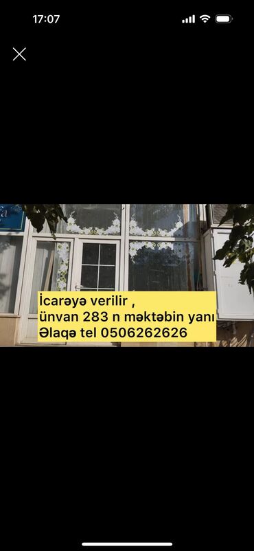 binəqədidə kirayə: Ciddi şəxslər əlaqə saxlasın. Gedişli gəlişli yerdə yerləşir . Ünvan