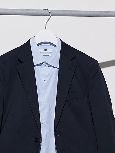 Рубашки: Мужская рубашка, L, Uniqlo, Новый, цвет - Синий, Самовывоз — 3