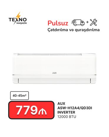 кондиционер супер макс: Kondisioner AUX, Yeni, 40-45 kv. m, Split sistem, Kredit yoxdur, Pulsuz quraşdırılma
