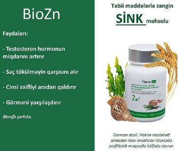 vitaminler: " Sink (Bio Zn) "-Depoda Bitdi,Əldə Son Qutular ŞOOOK ENDİRİM Tərkibi