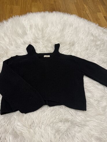 ucuz crop: Женский свитер One size, цвет - Черный