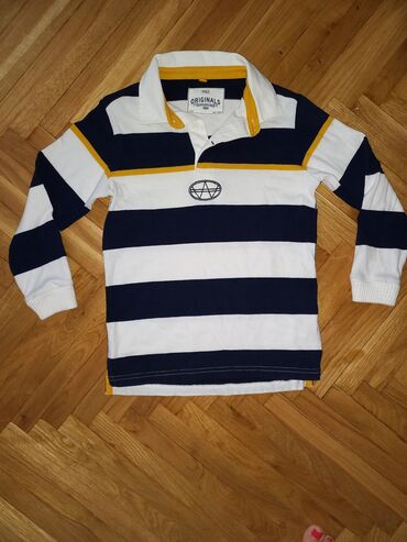 duks velicina m: Polo majica, Dug rukav, Prugasto, 122-128