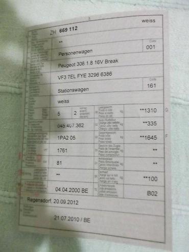 glava motora pezo 206 1.4 benzin: PEZO 306 KARAVAN-81KW | Zvati od 8-22h i nedeljom. Svajcarac — 3