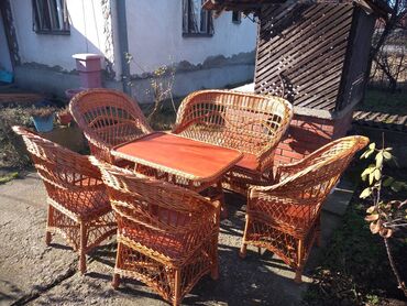 Baštenski nameštaj: Bastenska garnitura od pruca, 4 stolice, dvosed i sto dimenzija na lalafo.rs — 5 Baštenski nameštaj: Bastenska garnitura od pruca, 4 stolice, dvosed i sto dimenzija — 5