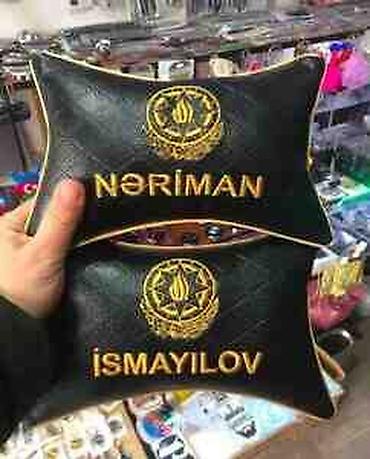 balış uzu: Şəxsi dizaynlı avtomobil boyun yastıqları - Material: qara rəngdə — 1