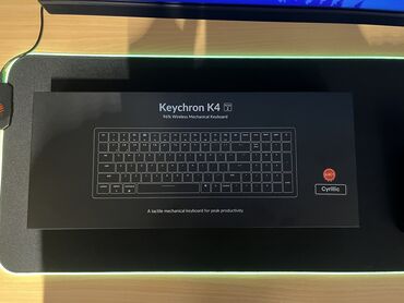 Klaviaturalar: Rgb tenzimlenen Keychron k4 v2 gateron red switch mexanik klaviatura