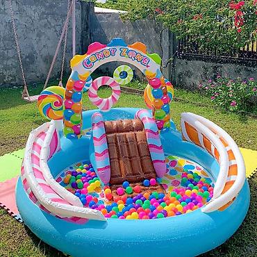 надувной бассеин: Надувной детский игровой центр «Candy Zone» - Яркий надувной бассейн — 2