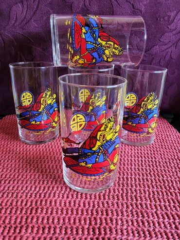 Čaše: Case nove paracinsko staklo 80te. Vintaz case univerzalne komada 5 — 1