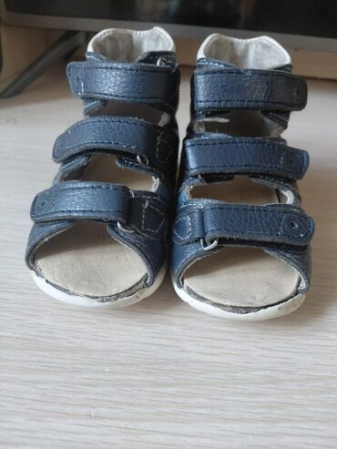 белорусская обувь для проблемных ног: Детские ортопедические сандалии - Цвет: тёмно‑синий с белой подошвой