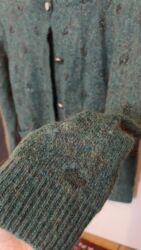 Dəstlər, kostyumlar: Qadın üst geyimləri dəsti - Krem rəngli, qara bəzəkli kardiqan — 19