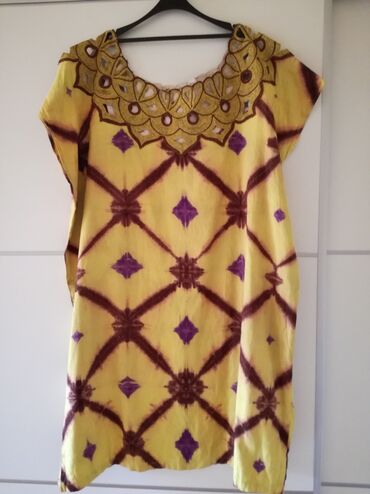 haljine tim bajina basta: A-Dress 3XL (EU 46), color - Yellow, Other style, Short sleeves