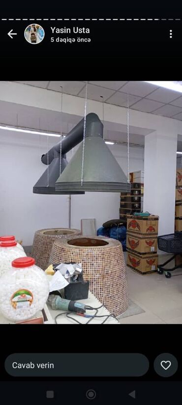 Digər restoran, kafe avadanlığı: Havalandirma Sistemleri ve Zontiklerin Hazirlanmasi ve Quraşdirilmasi