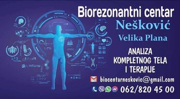 sto za kompjuter: Biorezorantni centar Nešković Vršimo kompletnu analizu celog tela