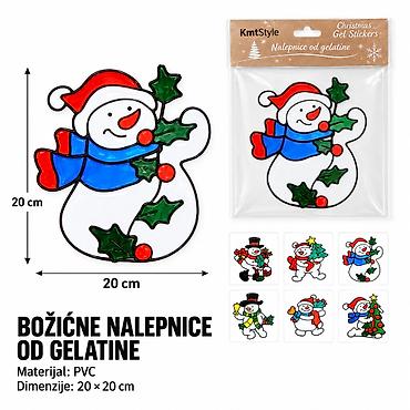 KMT Božićna nalepnica za staklo 290110 Praznična dekorativna