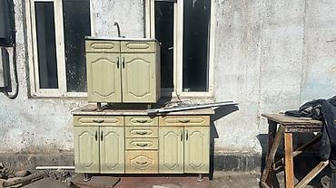ручки для фасадов кухни: Кухонный шкаф, Б/у, Навесной, С мойкой, ЛДСП — 3