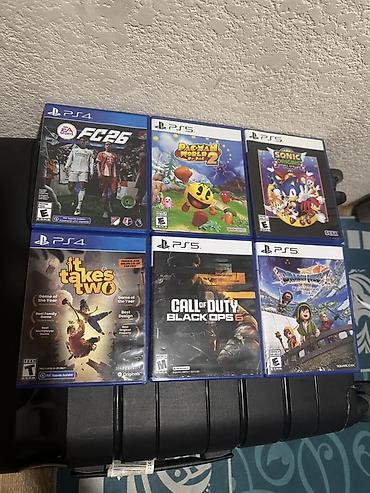 PS5 (Sony PlayStation 5): Ps 5 slim disc (2115) + 10 игр + 2 джойстика. В новом состоянии — 6