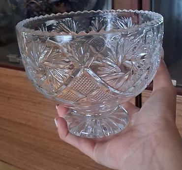 qurudulmuş dondurma: Şüşə/kristal şirniyyat qabı (piyala tipli, ayaqlı - Material: qalın — 1