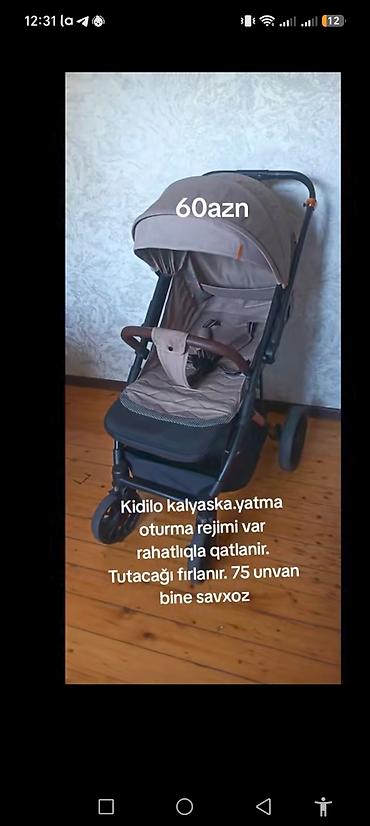 uşaq arabaları transformer: Kidilo kalyaska.yatma oturma rejimi var rahatlıqla qatlanir. Tutacağı — 1