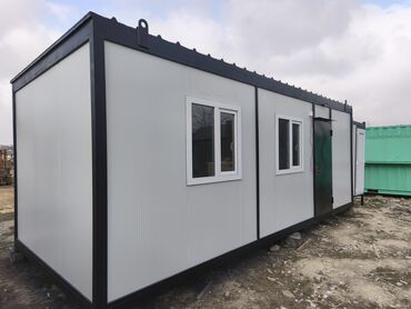 Konteynerlər: Prefabrik konteyner - Konstruksiya: tam metalkarkas, möhkəm çərçivə; — 1