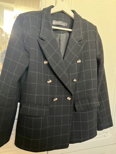 льняной пиджак мужской: Костюм S (EU 36), цвет - Черный