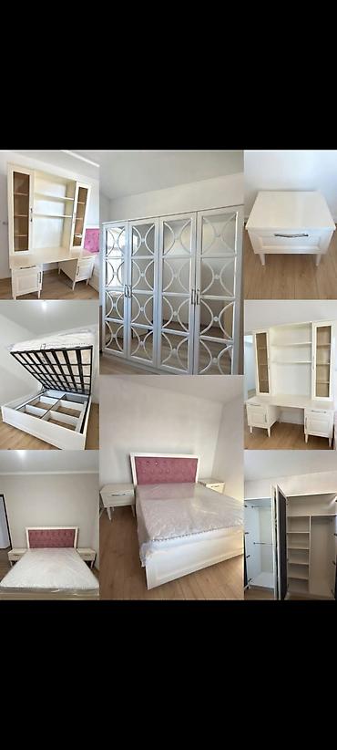 taxt tumba: İkinəfərlik çarpayı, Komod, Dolab, 2 tumba, İşlənmiş — 1