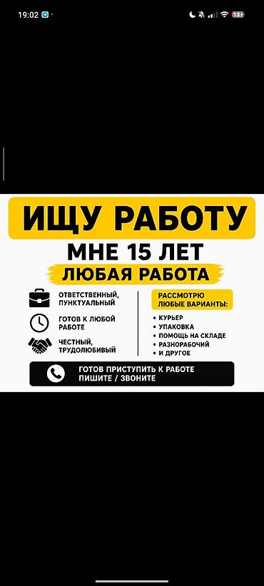 Ищу работу - Студент, Без опыта at lalafo.kg Ищу работу - Студент, Без опыта