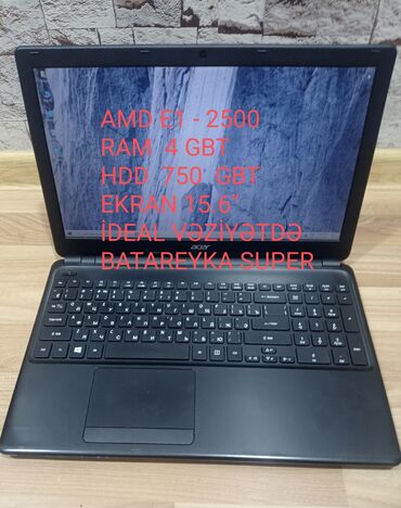 acer liquid z3 duo: İşlənmiş Acer 15.6 ", AMD E1, 512 GB, Ünvandan götürmə