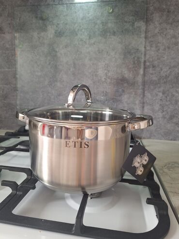 Кастрюли: Набор 3 шт. Нержавеющая сталь 18/10 Дно очень толстое. Крышка из at lalafo.kg — 5 Кастрюли: Набор 3 шт. Нержавеющая сталь 18/10 Дно очень толстое. Крышка из — 5