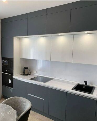 Sifarişlə mətbəx mebeli: Sifarişlə mətbəx dəsti, Özü çəkən petlələr, MDF, Kredit yoxdur, Pulsuz çatdırılma — 27