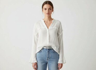 bluzki z dekoltem v plus size: Sinsay, Koszula damska, rozmiar XS