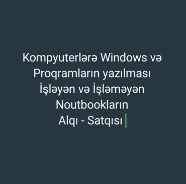 Apple MacBook: Kompyuterlərin Alqı Satqısı Təmiri Proqramların yazılması