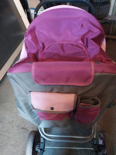 сумка розовая: Коляска, цвет - Розовый, Б/у