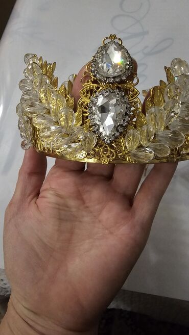 Аксессуары для волос: Аксессуар для волос, Диадема, Женские, Материал: Стразы — 6